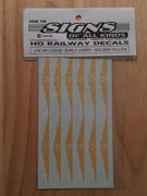 148 SOAK VR LOCO, LOGO'S LARGE EARLY GOLD NOSE TYPE DECAL