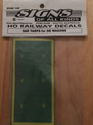 142 HO DECAL for SAR TARPS for OB Wagon  - SOAK