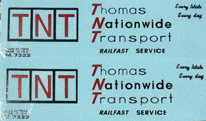 SOAK 210 VICTORIAN RAILWAYS M VAN "TNT” DECAL