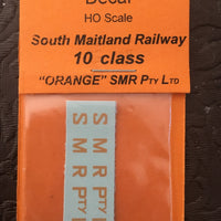 Ozzy Decals: Locomotive Decal: South Maitland Railway 10 Class "Orange" SMR Pty Ltd