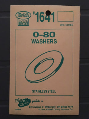 #1641 Washers Stainless Steel 0-80