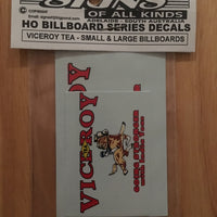 SOAK 53 BILLBOARD SIGNS SK 53 "VICEROY TEA" two sizes, small & large DECAL HO
