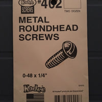 #402 Screws Metal 0-48 x 1/4in