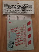 SOAK 54 DECAL for RIO TINTO ES44-DC (DASH 8) LOCO, RED DECAL