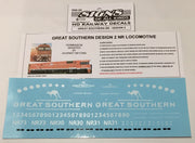 SOAK 250 DECAL 'NEW' GREAT SOUTHERN NR Class locomotive Sheet Design No2. HO