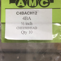 4BA CHEESEHEAD 1/2 inch BRASS SCREWS Qty 10