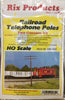 RIX 0032 RAILROAD TELEGRAPH / TELEPHONE POLES with 2 CROSS ARMS in  KIT form. (RRP $14.94) SALE PRICE. $9.95.