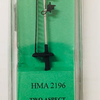 HMA 2196 TWO ASPECT SIGNAL GREEN / RED WITH YELLOW CALL-ON TARGET 12 TO 15 VOLTS "AC OPERATION ONLY" HO HAND MADE ACCESSORIES.