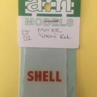DT02 AM Models Decal: DT02 for NSW Rail Tank Cars SHELL in RED