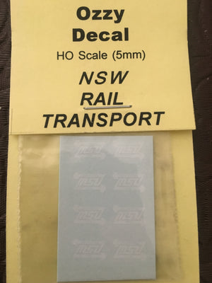 Ozzy Decals: NSW Rail Transport arrows coming & going logo 9mm long x 5mm high