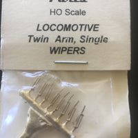 Wipers #19.1- Locomotive Twin Arm single blade window Wipers, Ozzy Brass - #19.1