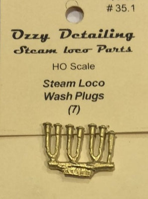 Steam - #35.1  Wash Plugs for Steam Locomotives pack of 7  : Ozzy Brass #35.1