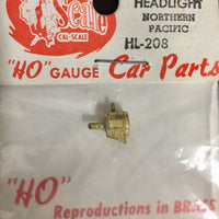 CAL-SCALE HL-208 HEADLIGHT for NORTHERN PACIFIC  (1) steam locomotive Brass Casting.*