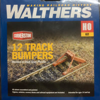 WALTHERS: 12 TRACK BUMPERS KITS #933-3511 (Buffer Stops) HO