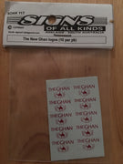 117 HO DECAL for THE NEW THE GHAN PASSENGER CAR LOGO 10 PER PK.  -SOAK