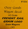004 Freight Rail Grain Wagon Logos   #1064  Ozzy Decals