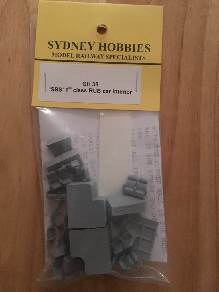 SH38 SBS INTERIOR SEATS SBS for 1st class | Casula Hobbies