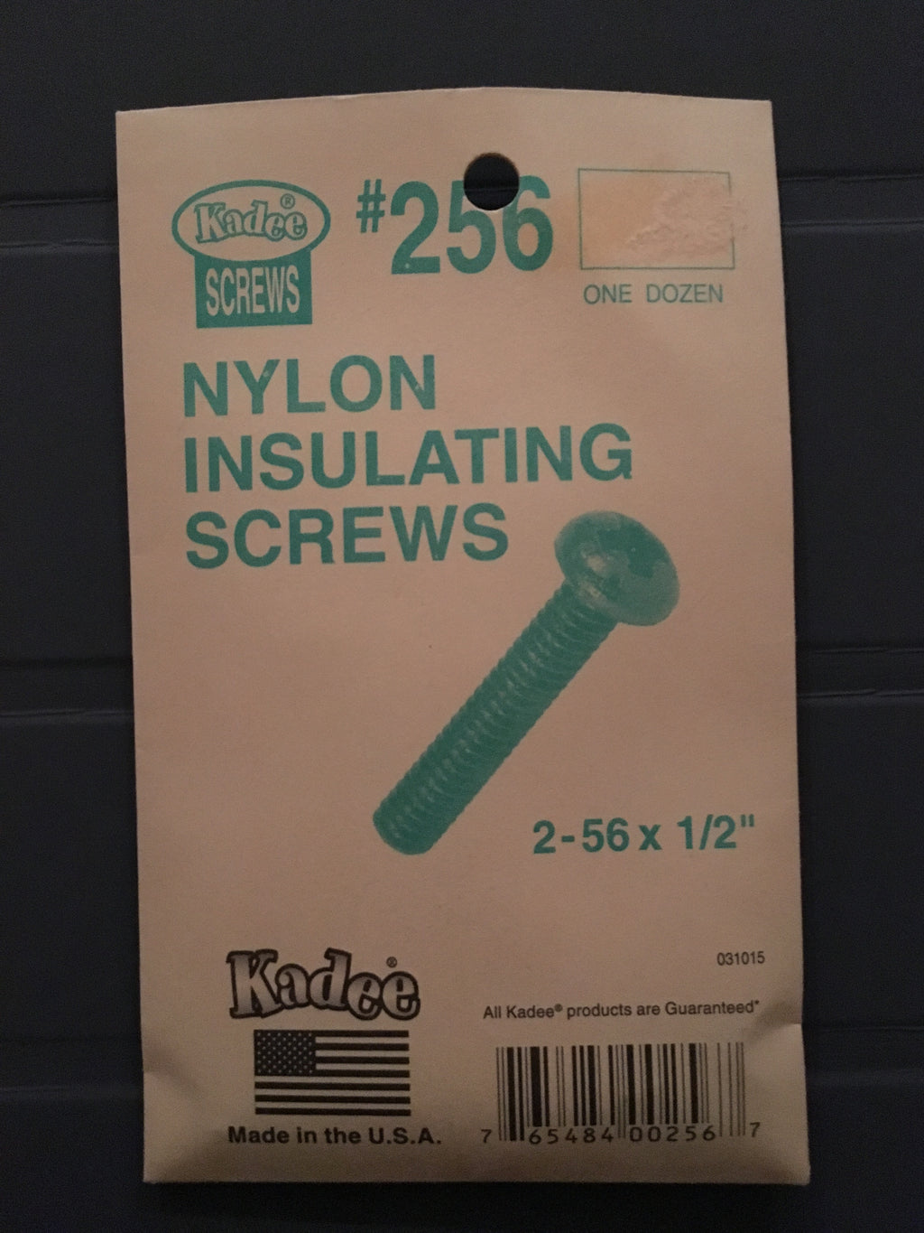 # 256 Screws Insulated Nylon 2-56 x 1/2in KADEE