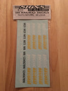 Soak 76 HO DECAL for PACIFIC NATIONAL NR LOCOMOTIVES,