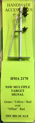 HMA 2170 NSW MULTIPLE TARGET SIGNAL GREEN / YELLOW / RED OVER OFFSET RED HO HAND MADE ACCESSORIES.