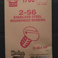 #1706 KADEE Screws Stainless Steel 2-56 x 1/4in