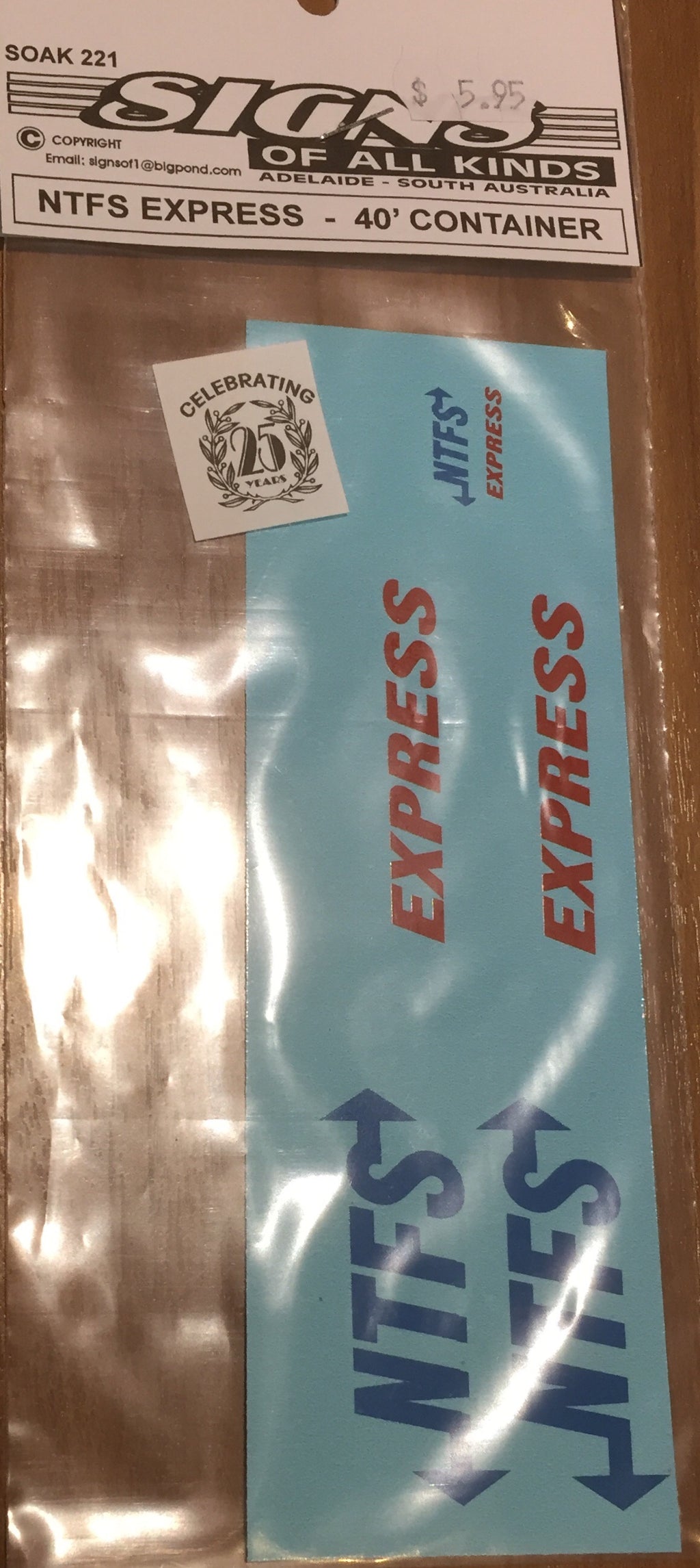 SOAK 221 Container Decal 40ft for NTFS EXPRESS Container