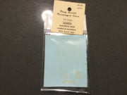 #67Y Assorted BRAKE GUARDS VANS Numbers & Codes in Yellow: Ozzy NSWGR Decals