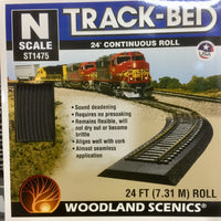 Woodland Scenics: ST1475, N scale track-bed underlay 24ft (7.31m) CONTINUOUS ROLL Sound deadening