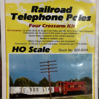 RIX 0034 RAILROAD TELEGRAPH / TELEPHONE POLES with 4 CROSS ARMs in  KIT form. (RRP $14.94) SALE PRICE. $9.95.