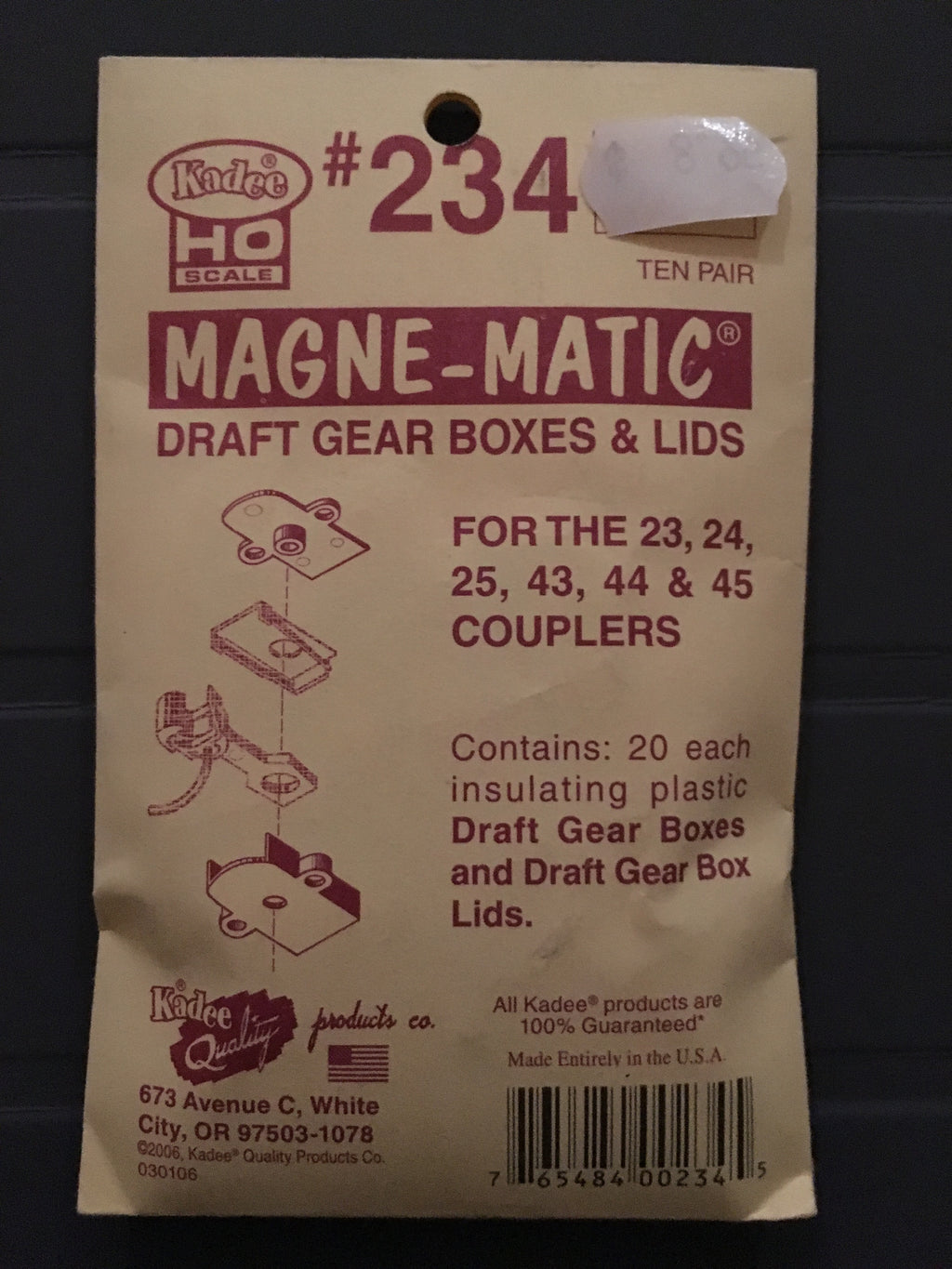 # 234 Draft Gear Boxes and Lids for23, 24, 25, 43, 44, 45 Coupl