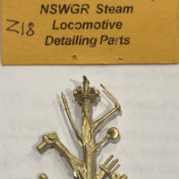 #119 Detailing parts suits early locomotives includes Smokebox Wheel, Whistle, and more  :. Ozzy Brass