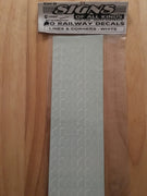 099 HO DECAL for O Scale "Lining & Corners" in "WHITE" suit all Loco's steam & diesels + passenger cars, - SOAK