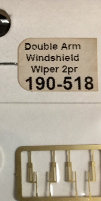 CAL-SCALE- 190-518 - HO Double Arm Windshield Wiper (2pr) Brass photo Etching.*