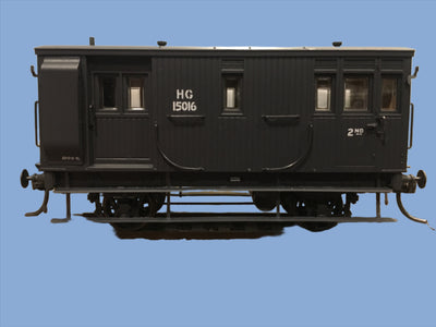 HG 1 - HG15016 N.S.W.G.R. Casula Hobbies RTR Model brake van : with long guards look out, with middle window, single passenger compartment in service 8-1909, Condemned 7-1965.