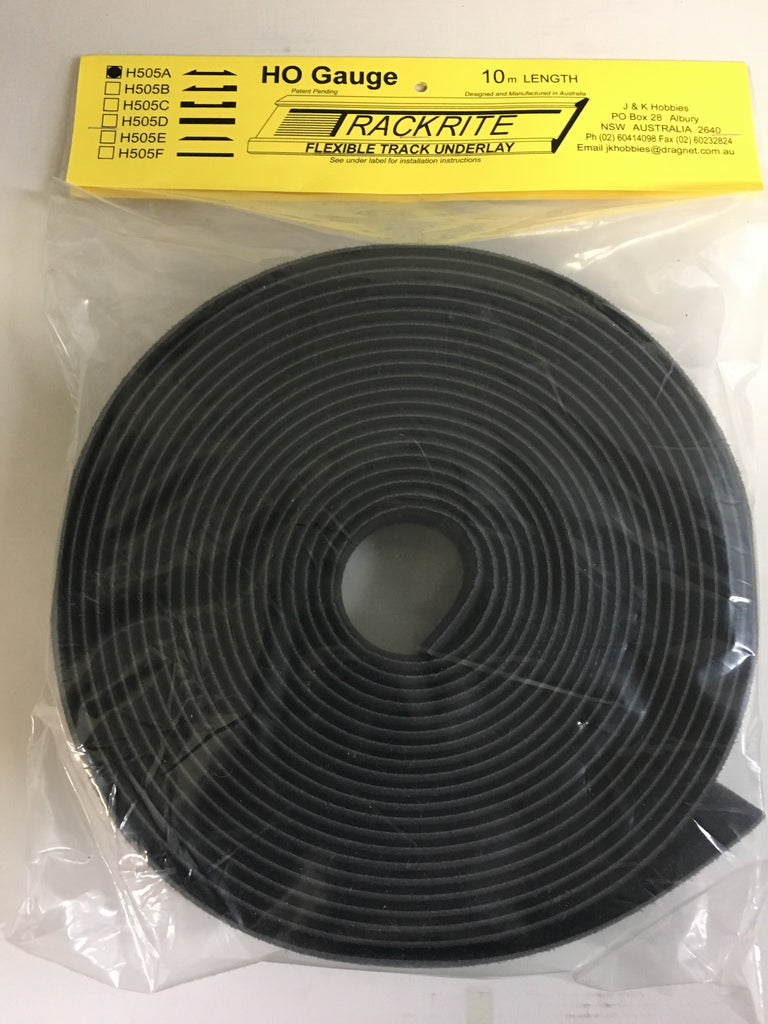 Trackrite: H505A Flexible Track Underlay 10m Lengths HO | Casula Hobbies
