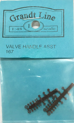 Valves  167 HO Valve Handles assorted 2 sets plastic 