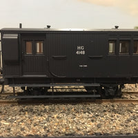 HG 5 - HG4148 N.S.W.G.R. Casula Hobbies RTR Model Brake Van - HG4148 Yass Town in the 1950s with smaller look out, no middle window, single passenger compartment, with Yass Town stamped on the side of the van.