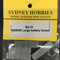 SH21 10ft BATTERY BOXES LARGE (4) AND CIRCUIT BOARDS (2) suits NSWGR PASSENGER CAR  (4)