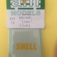 DT01 AM Models Decal: DT01 for NSW Rail Tank Cars SHELL Yellow