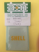 DT01 AM Models Decal: DT01 for NSW Rail Tank Cars SHELL Yellow