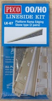 Peco LK-67 Platform Ramp Edging Stone type (2 pairs) 116 mm long Lineside Kit  OO/HO Kit