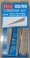 Peco LK-68 Platform Ramp Edging Concrete type (2 pairs) 116 mm long Lineside Kit  OO/HO Kit