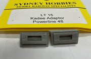 KADEE ADAPTOR POWERLINE 48 CLASS, Sydney Hobbies un-painted (1 Pair)