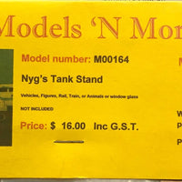 M00164 20% Discount "Nyg's Tank Stand" Precision cut timber HO kit. DISCONTINUED Models N More Kits