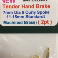 Tender Handbrake 7mm dia 6 Curly Spoke 11.15mm Standard (brass) M4HBLSWR MARKITS *