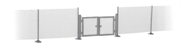 WALTHERS: Metal Industrial Fence (Scale Model) -- Kit - 949-4188