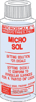 MICROSCALE - Micro Sol softens the Microscale Decal, - 1 oz. bottle (Decal Setting Solution) Code: MI-2