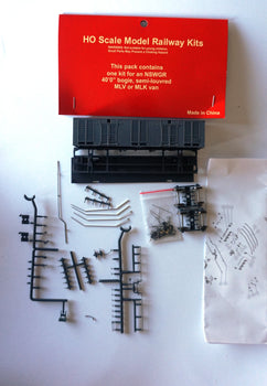 kit; MLV / MLK 40'0' Bogie, Semi-Louvred Kit of NSWGR build a Milk or Goods Van - Casula Hobbies Model Railways