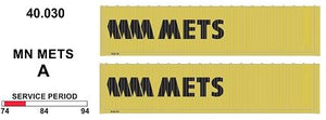 SDS Models: 40.030 A. 40' Jumbo Containers: Twin Packs: MN Mets PKA : 40.030