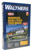 Walthers: Modernized Double-Track Railroad Truss Bridge -- Kit - 15 x 5 x 4-1/2" 38.1 x 12.7 x 11.4cm #933-4510